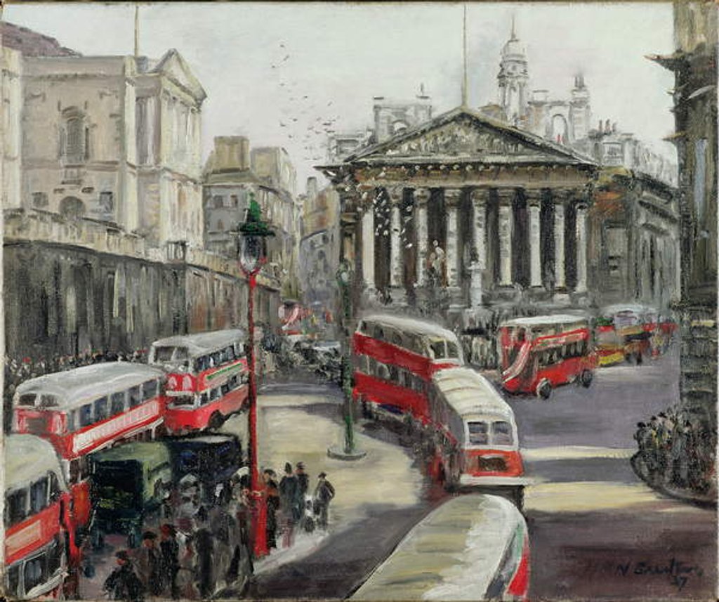 Detail of The City, 1937 by Nicholas Bristowe