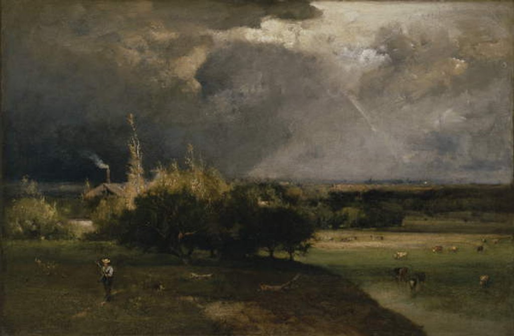 Detail of The Coming Storm, c.1879 by George Snr. Inness