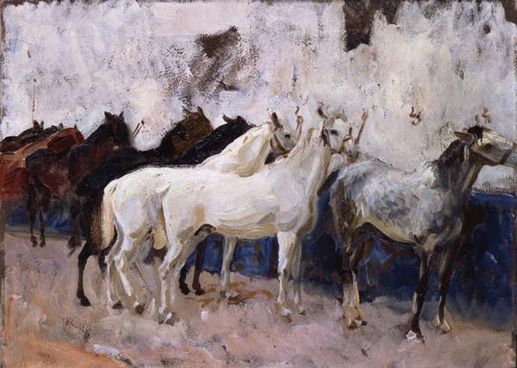 Detail of Horses at Palma, Majorca, Spain, 1908 by John Singer Sargent