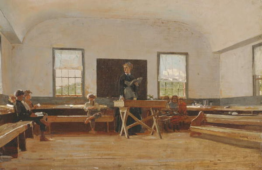 Detail of Country School, 1873 by Winslow Homer