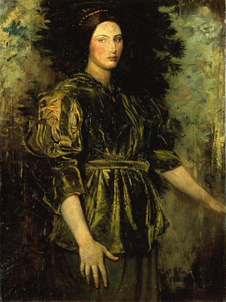 Detail of Woman in Green Velvet, 1918 by Abbott Handerson Thayer