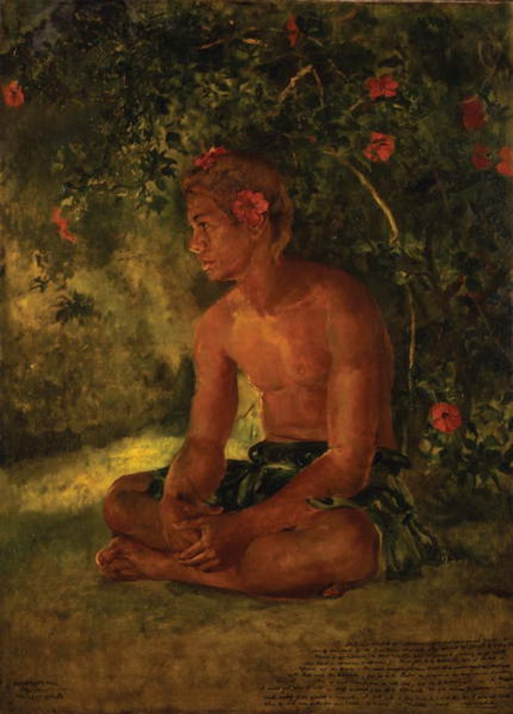 Detail of Sketch of Maua, Apia. One of Our Boat Crew, 1891 by John La Farge or Lafarge