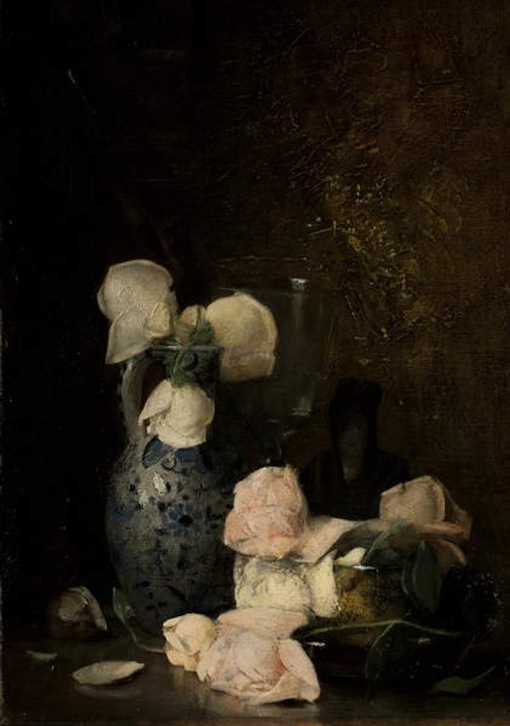 Detail of Roses, c.1880-90 by Julian Alden Weir