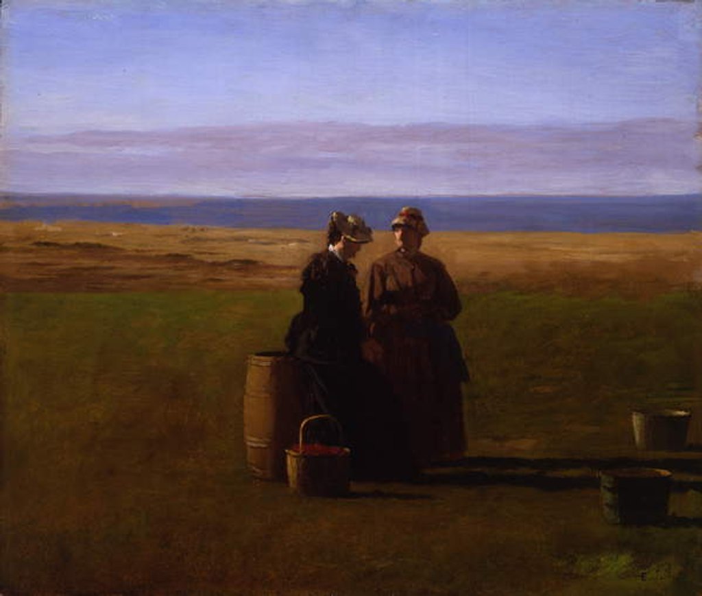 Detail of The Conversation, 1879 by Eastman Johnson