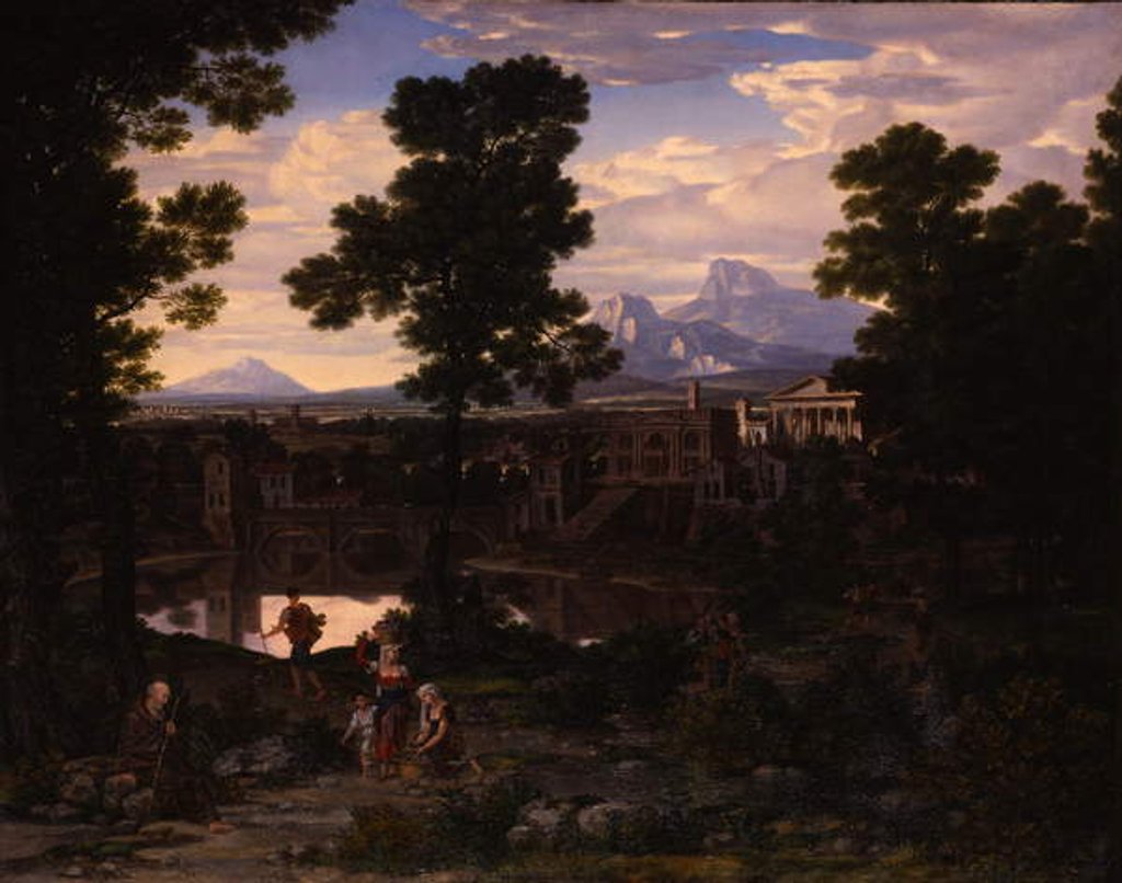Detail of Italian Landscape, c.1805 by Washington Allston