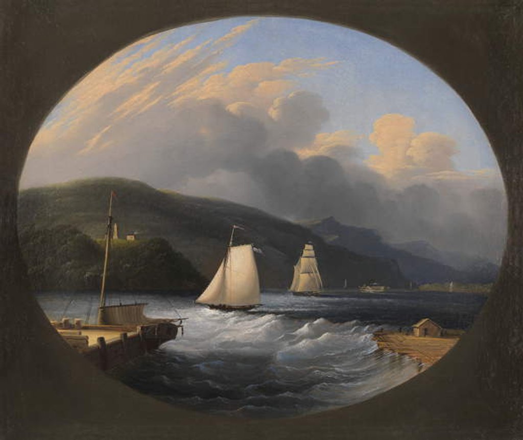 Detail of Cornwall Landing, Hudson River, 1851 by Edmund C. Coates