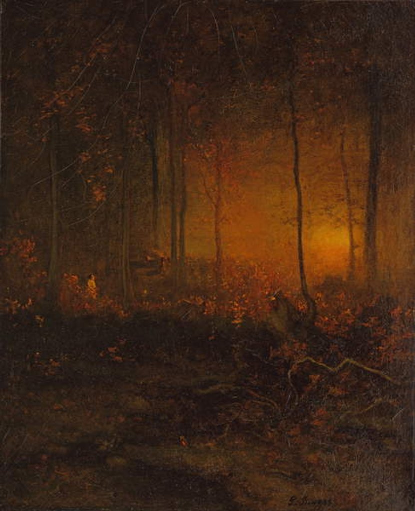 Detail of Watching the Sun Glow, 1887 by George Snr. Inness