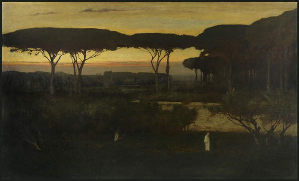 Detail of The Monk, 1873 by George Snr. Inness