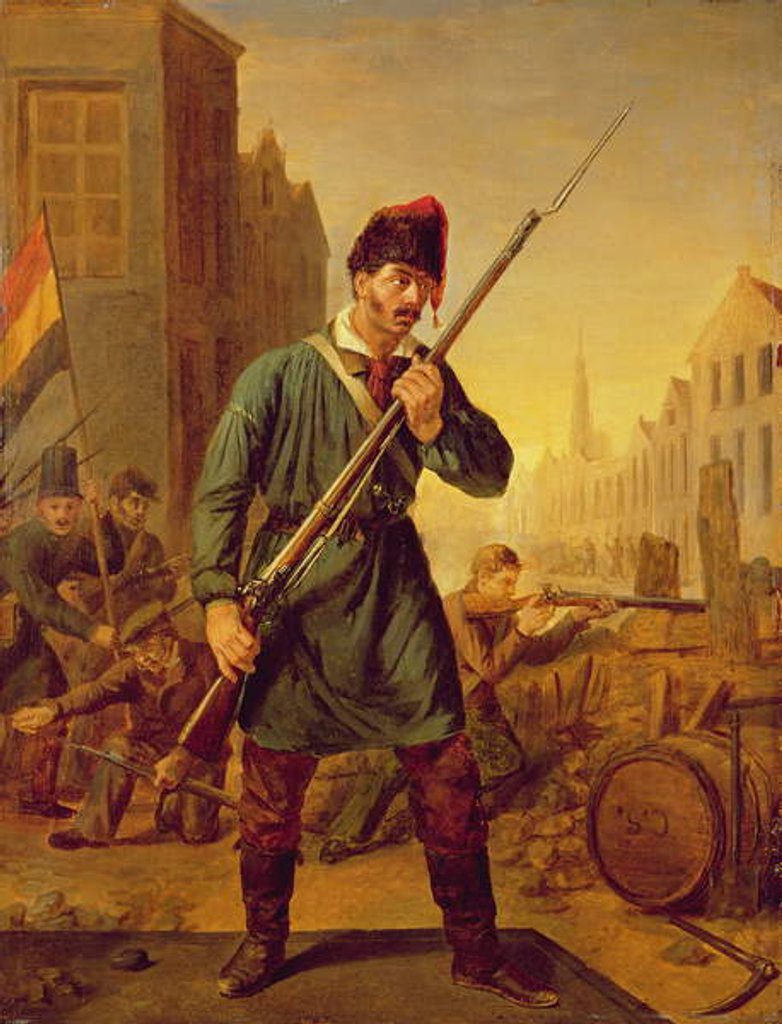 Detail of Soldier of the Belgian Revolution in 1830 by Belgian School