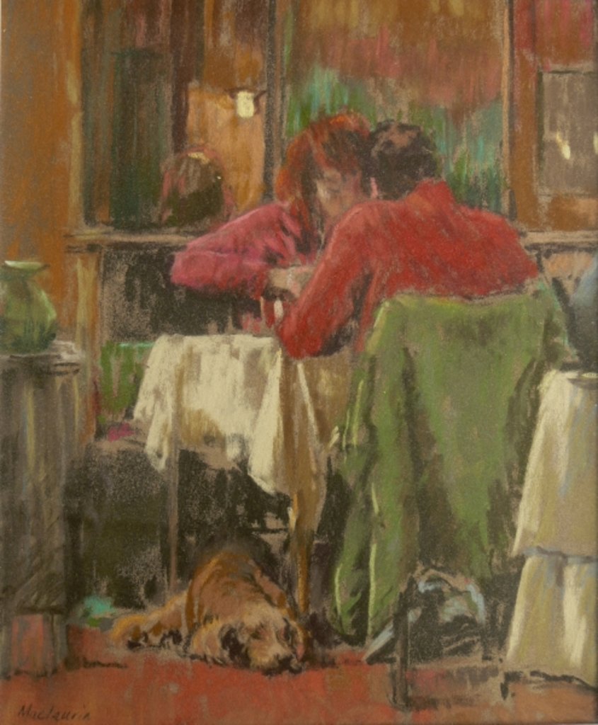 Detail of Bistro in Beziers, 2007 by Pat Maclaurin