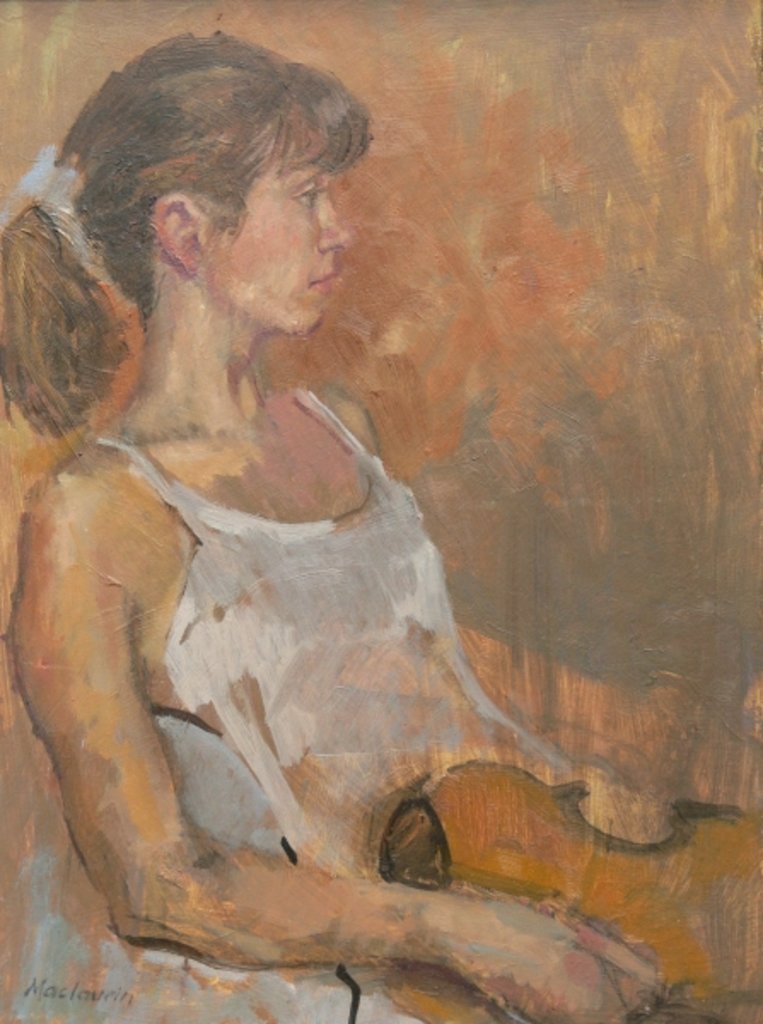 Detail of Girl with violin, 2007 by Pat Maclaurin