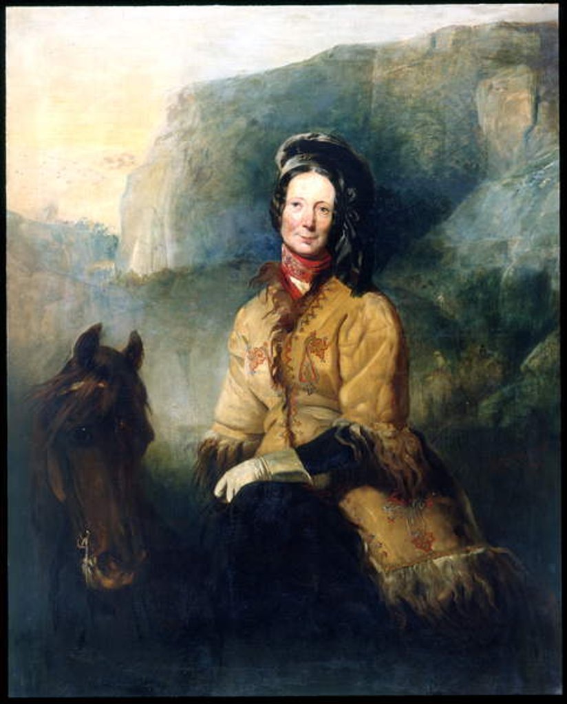 Detail of Lady Florentia Sale, on retreat from Kabul, The Kabul Disaster, 1842 by Richard Thomas Bott