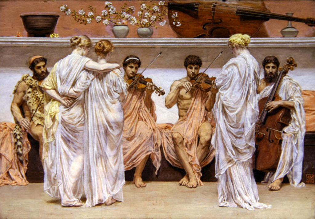 Detail of The Quartet by Albert Joseph Moore
