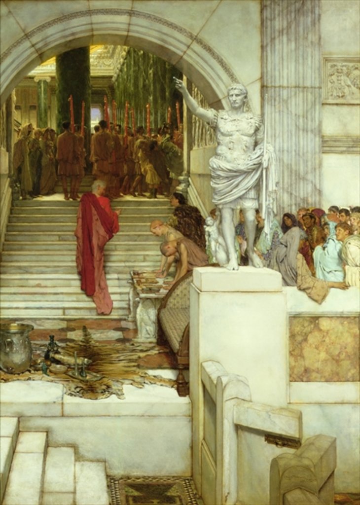 Detail of After the Audience, 1879 by Lawrence Alma-Tadema