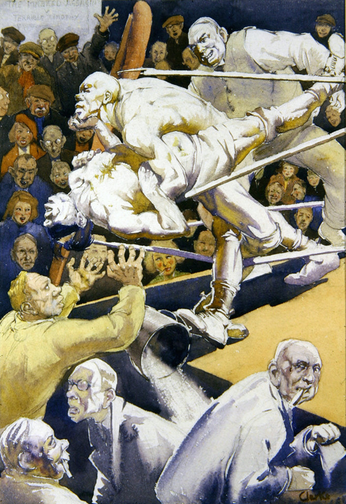 Detail of The Wrestling Match by Harry Clarke