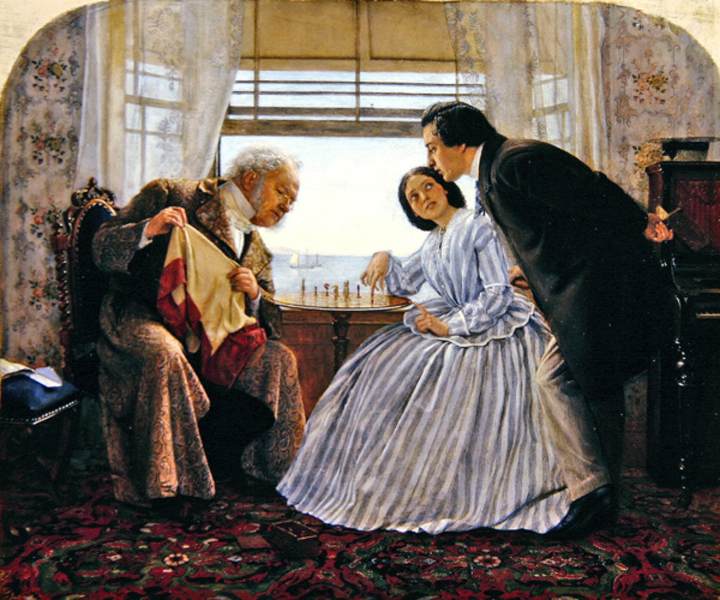 Detail of The Chess Players, 1860 by Joseph Clark