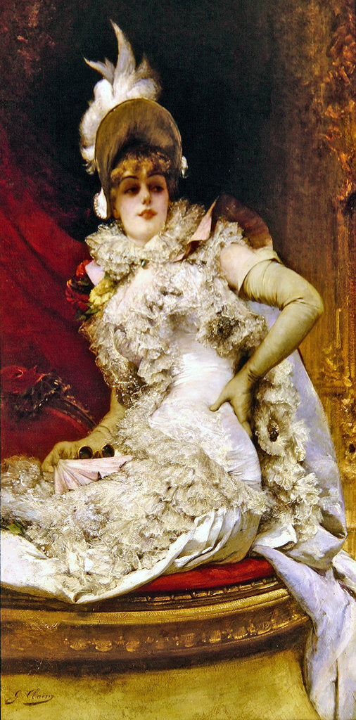 Detail of At the Opera by Georges Clairin