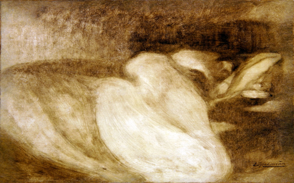 Detail of Sleeping woman, 1899 by Eugene Carriere