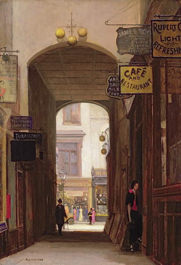 Detail of Rupert Court, Wardour Street by Rex Vicat Cole
