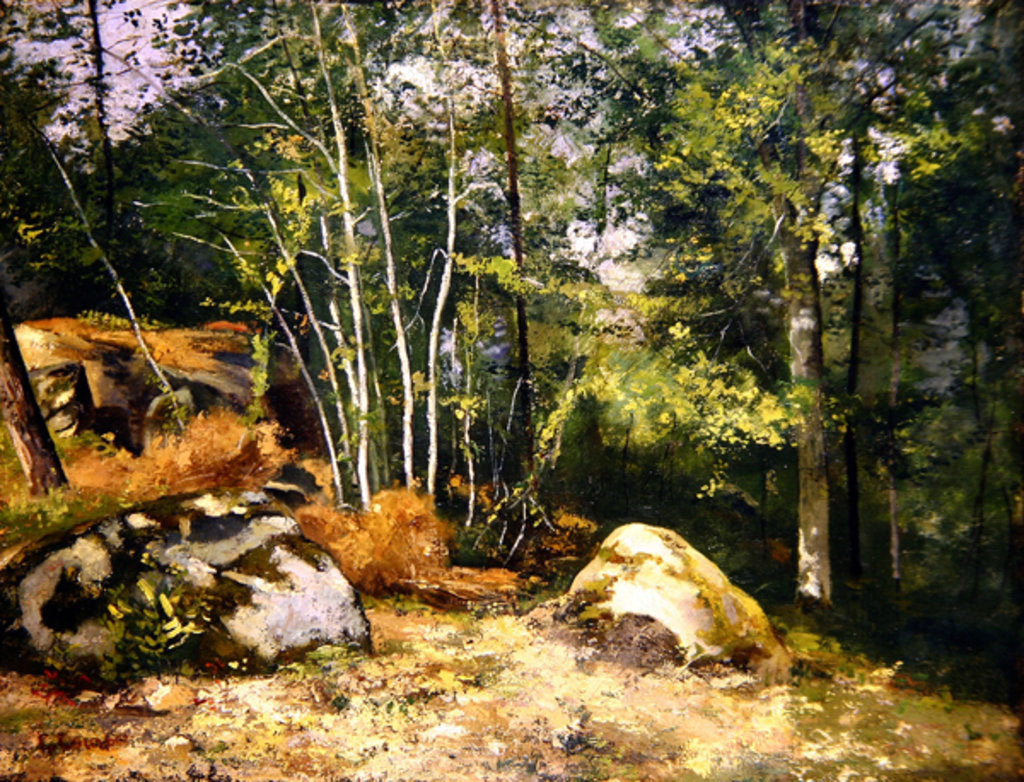 Detail of Coin de Foret by Gustave Courbet