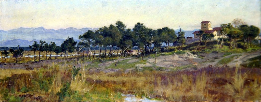 Detail of In Tuscany, 1897 by Edith Ridley Corbet