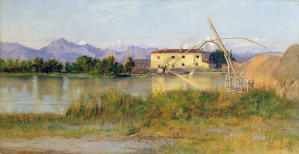 Detail of Etruscan Scene, the Carrara Mountains by Matthew Ridley Corbet