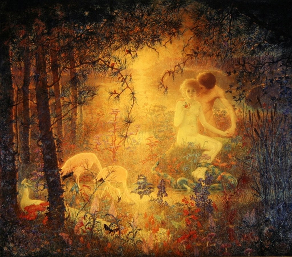 Detail of The Garden of Eden by French School