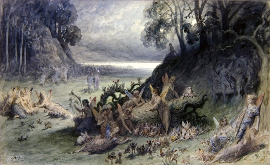 Detail of The Fairy Festival by Gustave Dore