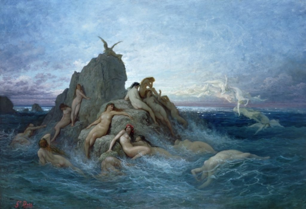 Detail of Les Oceanides by Gustave Dore