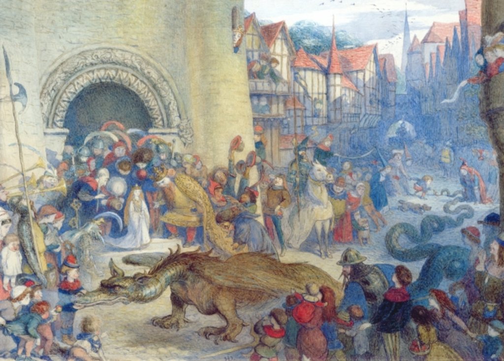 Detail of The Little Princess's Birthday Dragon by Richard Doyle