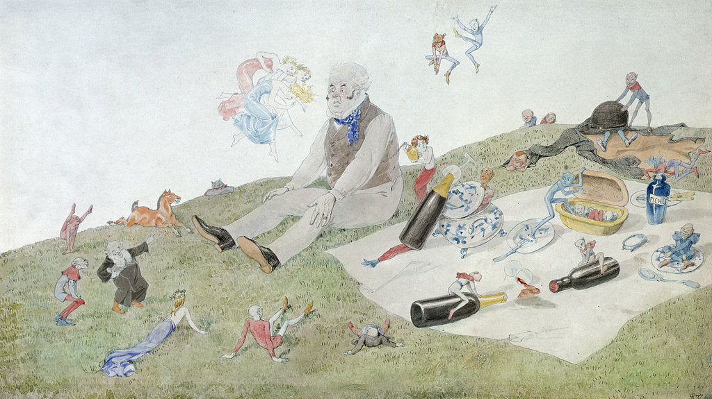 Detail of An Enchanted Picnic, 1882 by Charles Altamont Doyle