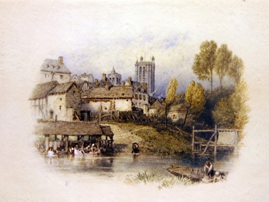 Detail of Nantes, France by Myles Birket Foster