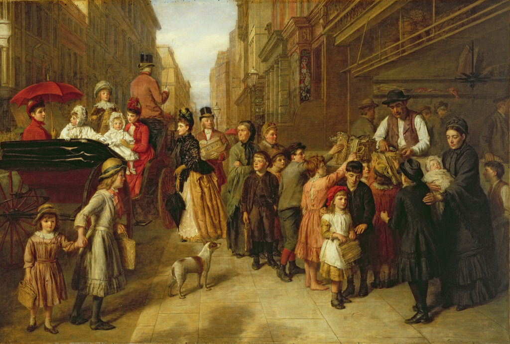 Detail of Poverty and Wealth, 1888 by William Powell Frith