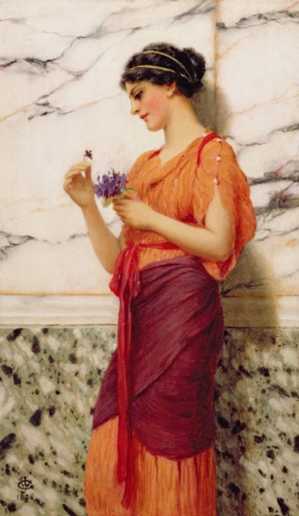 Detail of Violets, 1908 by John William Godward