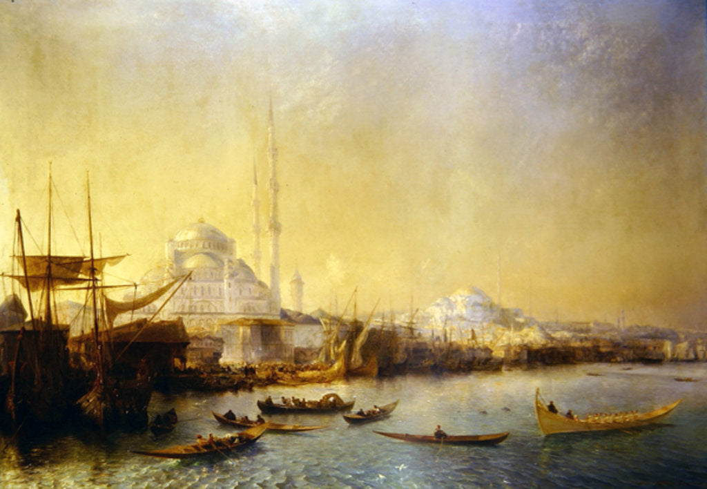 Detail of An Extensive View over Constantinople and the Golden Horn, 1840 by Jean Antoine Theodore Gudin