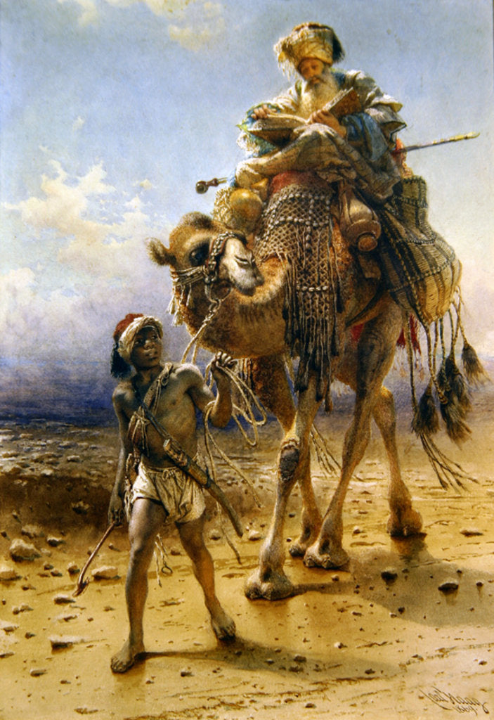 Detail of Crossing the Desert, 1869 by Carl Haag