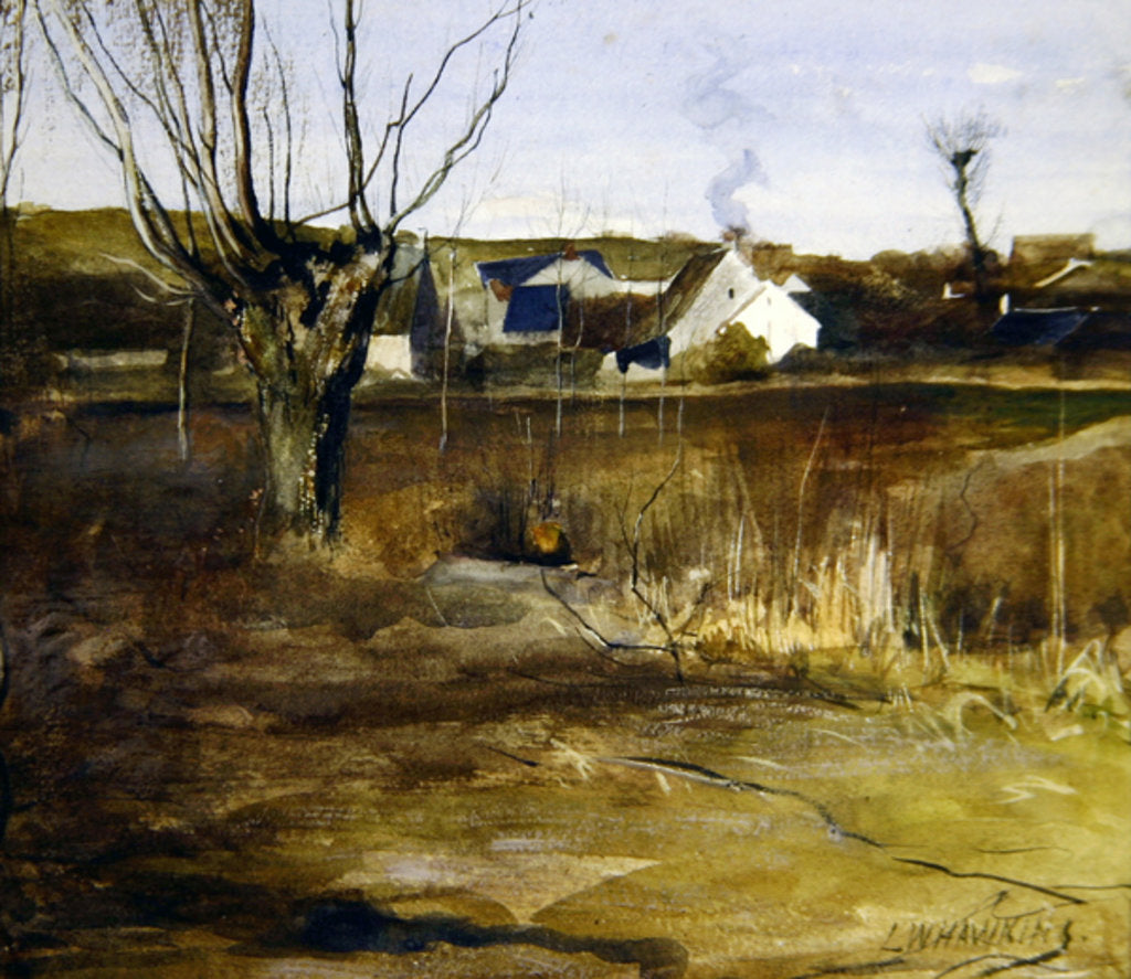 Detail of A Picardy Landscape by Louis Welden Hawkins