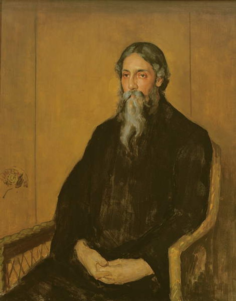 Detail of Sir Rabindranath Tagore by William Penhallow Henderson