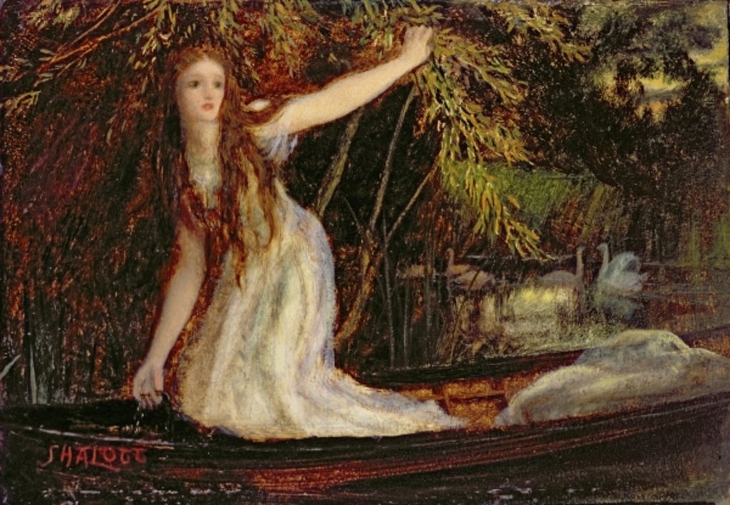 Detail of The Lady of Shalott by Arthur Hughes