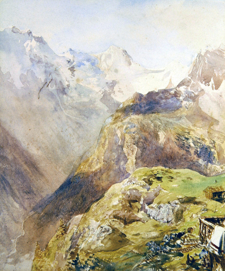 Detail of Lauterbrunnen Valley from Murren by Alfred William Hunt
