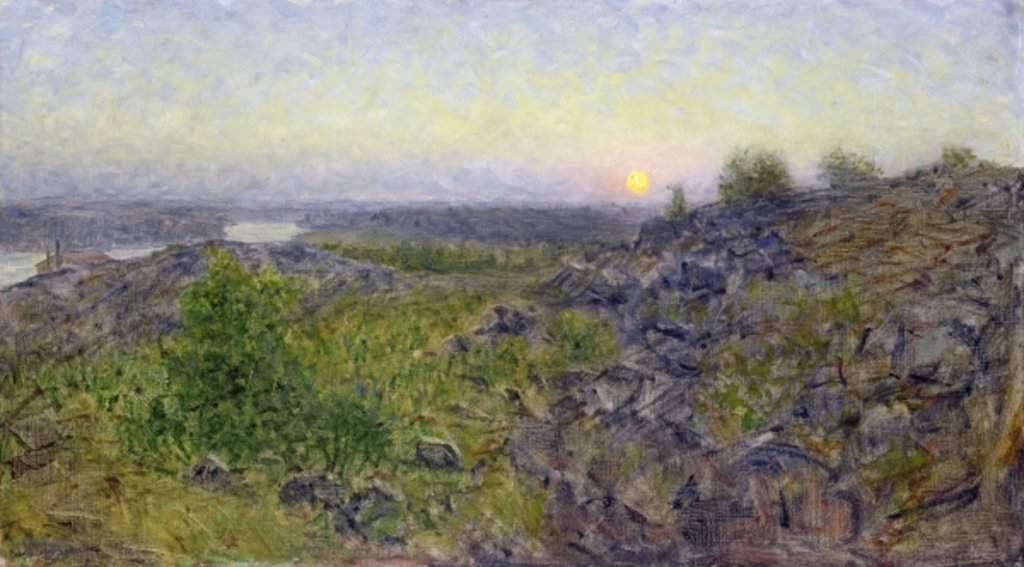 Detail of Evening at Tantobergen, 1893 by Eugene Jansson