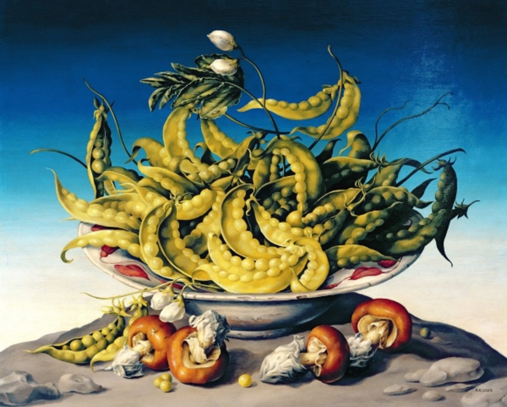 Detail of Peas in a Bowl by Amelia Kleiser
