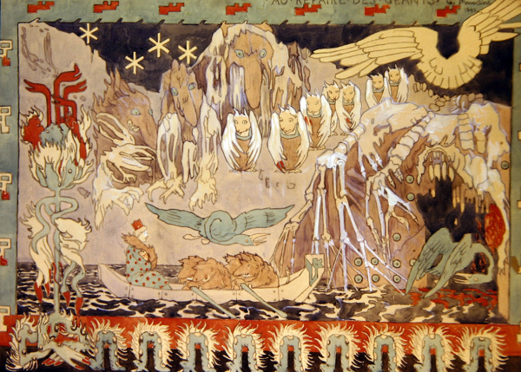 Detail of In the Giants' Den, 1893 by Gerhard Peter Frantz Vilhelm Munthe