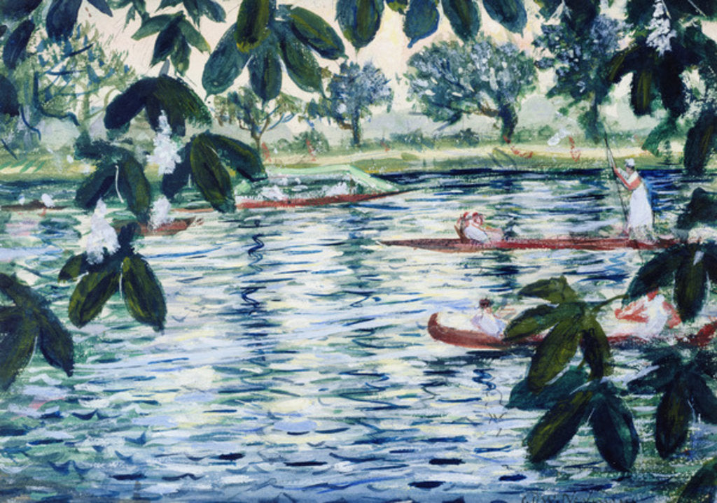 Detail of On the Thames, 1933 by Christopher Richard Wynne Nevinson