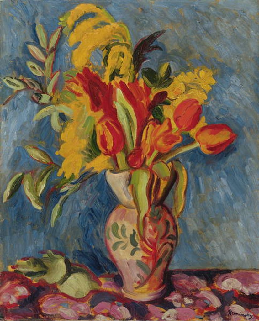 Detail of Still Life with Flowers in a Jug, c.1920 by Bernard Meninsky