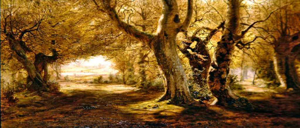 Detail of A Wooded Landscape, 1887 by Andrew McCallum