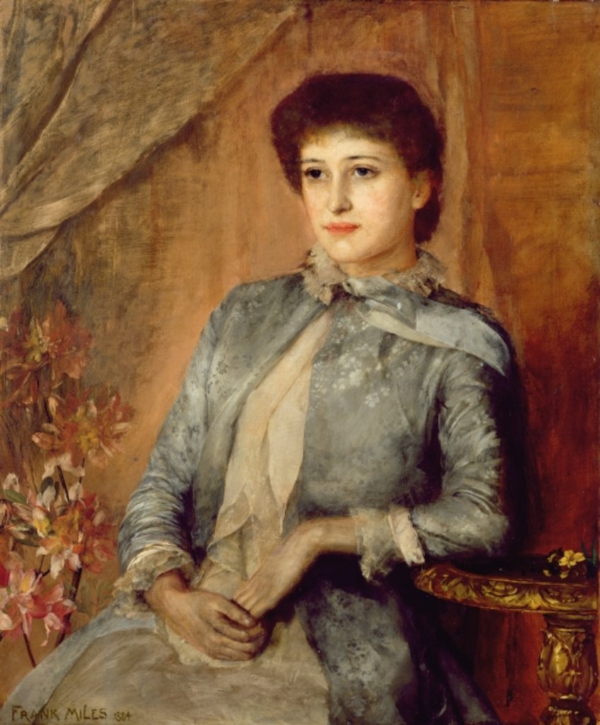 Detail of Portrait of Lily Langtry, 1884 by George Frank Miles