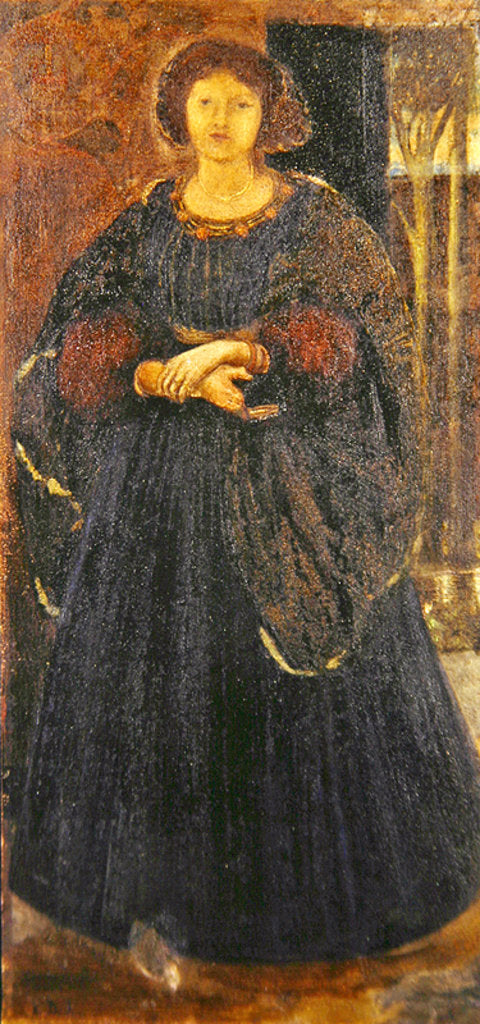 Detail of Beautiful and Blonde and Coloured, 1860 by Edward Coley Burne-Jones