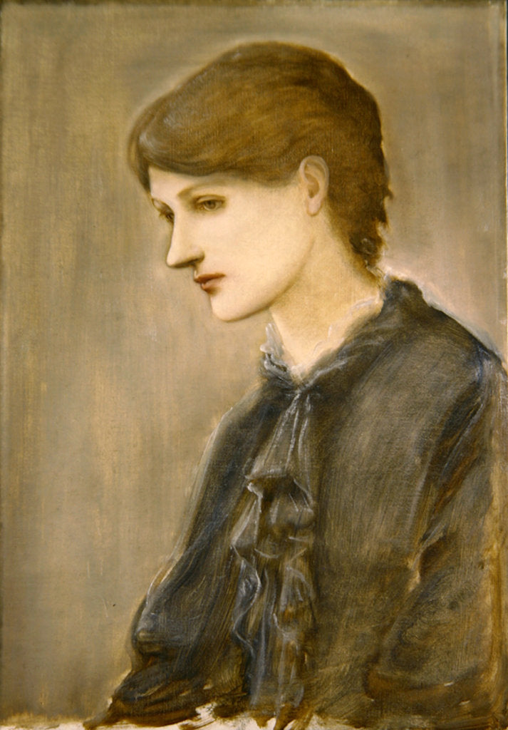 Detail of Portrait of Marie Spartali by Edward Coley Burne-Jones