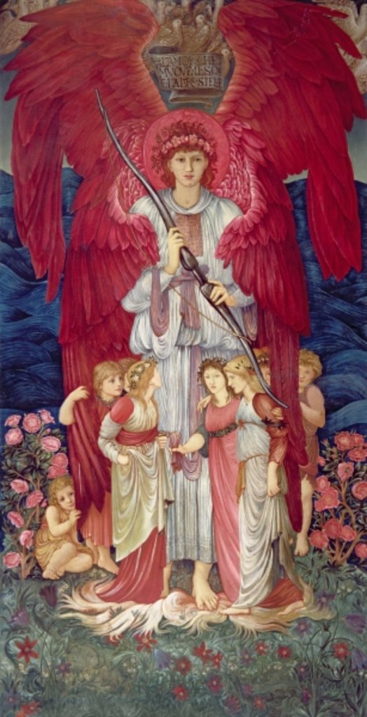 Detail of Love that Moves the Sun by Edward Coley Burne-Jones